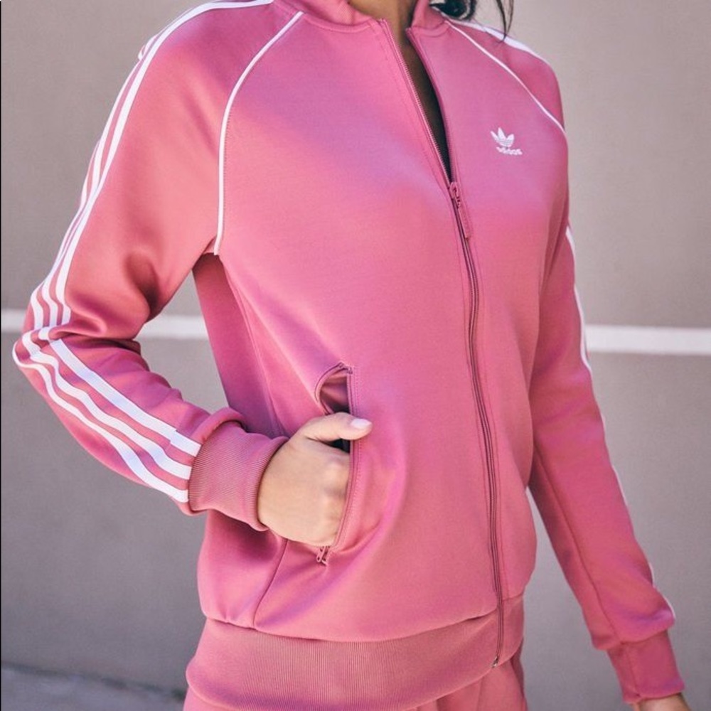Adidas original dusty pink track jacket NWT  small